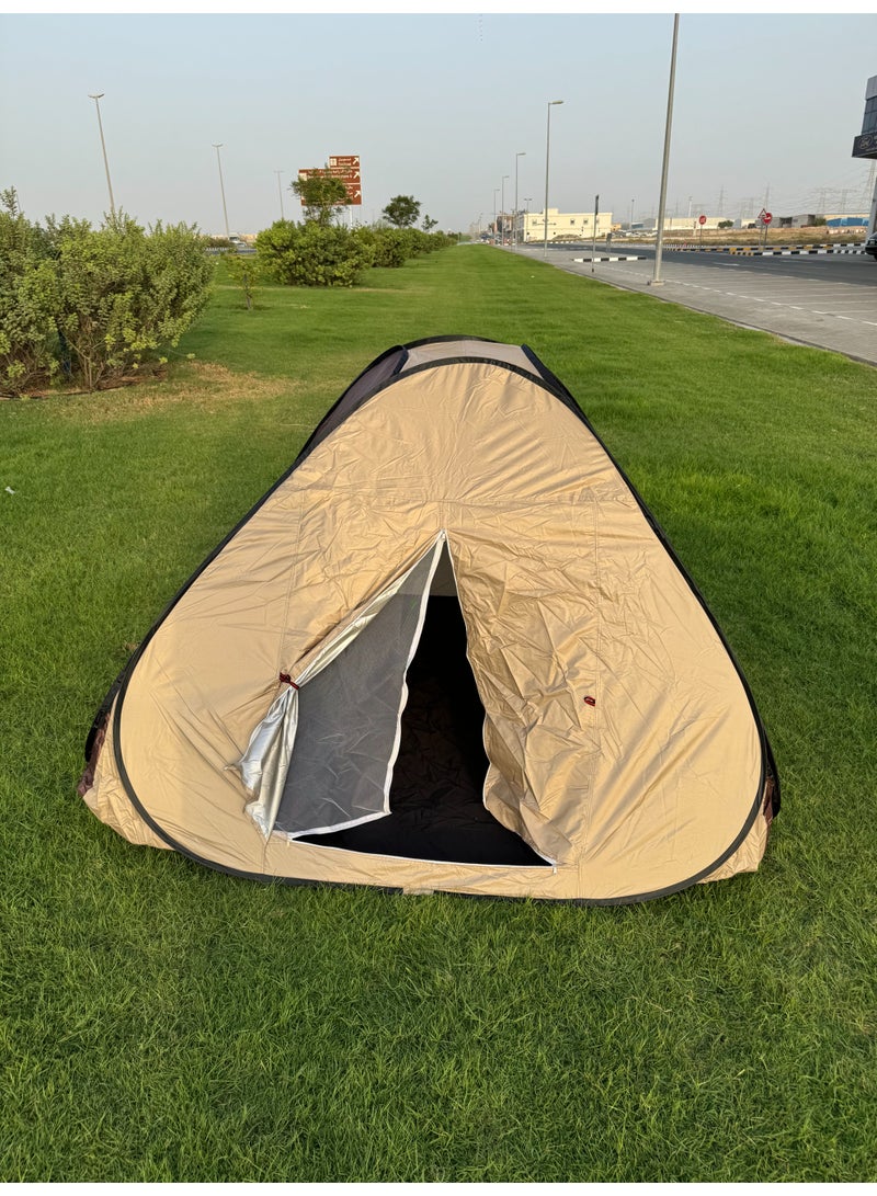 Genaric 2 Person Pop Up Camping Tent Outdoor Waterproof Shelter, Automatic Instant Setup Portable Dome Tent with Fiberglass Poles & Ventilated Window for Hiking, Picnic, Beach & Travel - Image 4